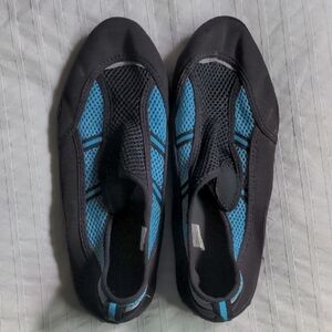 Blue and Black Swim Shoes